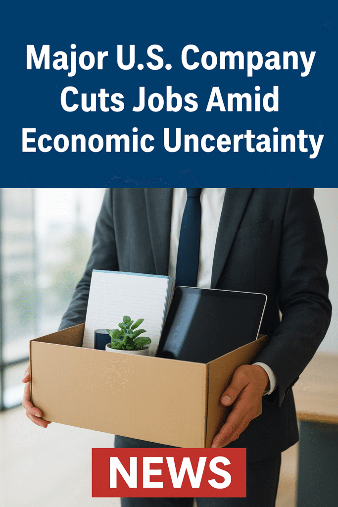 Major U.S. Company Cuts Thousands of Jobs Amid Economic Uncertainty U.S. company job cuts amid economic uncertainty
