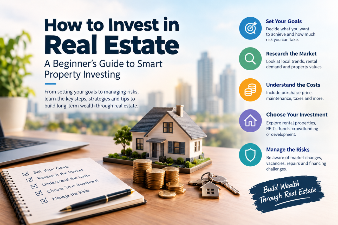 How to Invest in Real Estate beginner guide with property investment steps