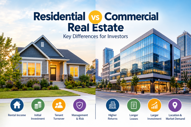 Residential vs Commercial Real Estate: Key Differences for Investors