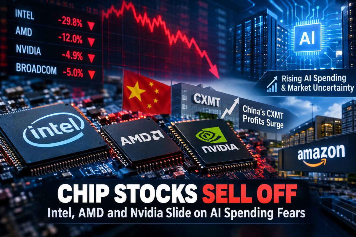 Chip Stocks Sell Off as Intel, AMD and Nvidia Slide on AI Spending Fears