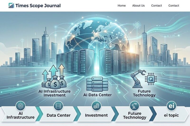 Global AI infrastructure investment and futuristic data center