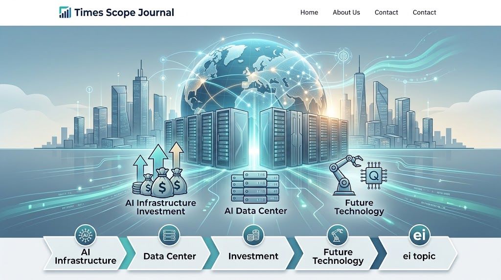 Global AI infrastructure investment and futuristic data center