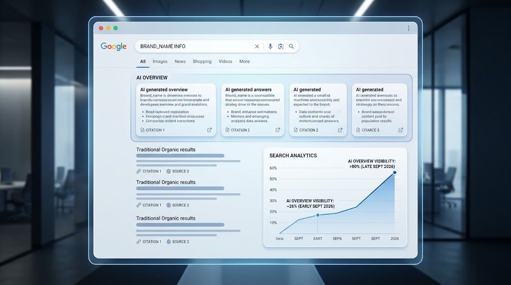 Google AI Overviews surge on branded search queries