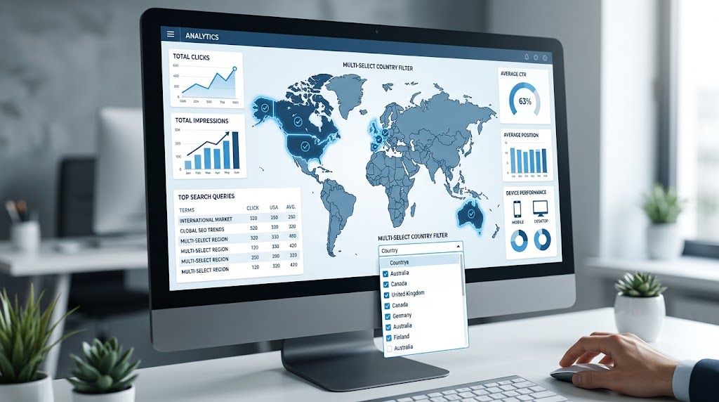 Google Search Console multi-country filter in Performance reports