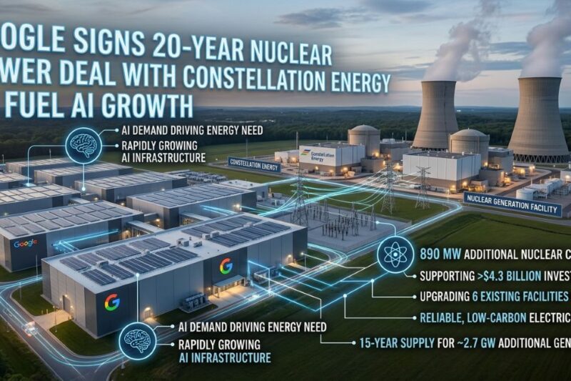 Google Signs 20-Year Nuclear Power Deal With Constellation Energy to Fuel AI Growth