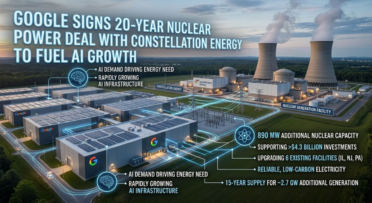 Google Signs 20-Year Nuclear Power Deal With Constellation Energy to Fuel AI Growth