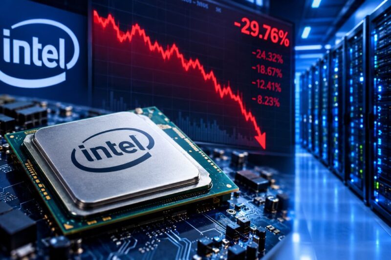 Intel Stock Plunges Nearly 30% as Weak Outlook and AI Chip Shortages Rattle Investors