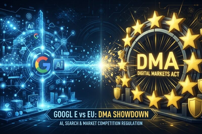 Google and EU DMA Digital Markets Act showdown over AI search and competition regulation