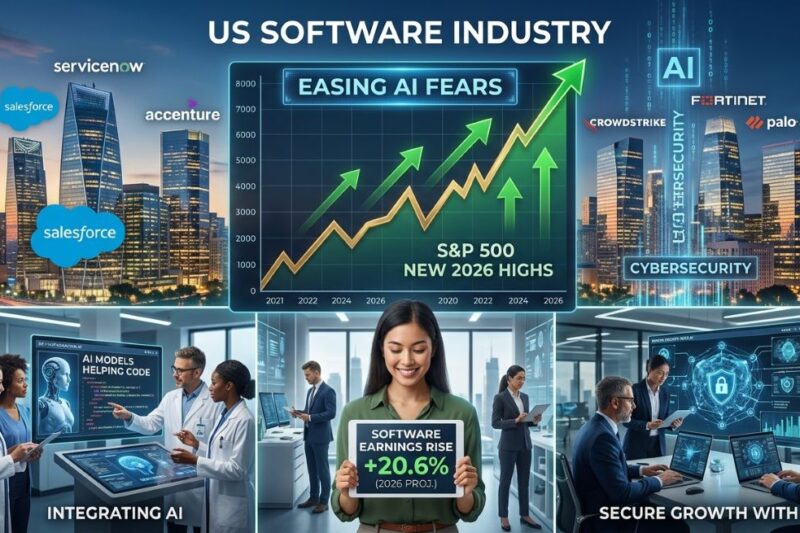 US Software Stocks Hit Fresh 2026 Highs as AI Fears Ease